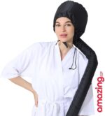 ⁦ملحق مجفف شعر بونيه وغطاء رأس قابل للتعديل مع خرطوم بملاءمة شاملة للترطيب والتصفيف من ذا باك (لون أسود)⁩ - الصورة ⁦2⁩