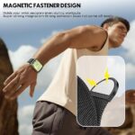 ⁦سوار ساعة معدني بديل وعصري قابل للتعديل من Next Store متوافق مع Huawei Watch Fit 4 ، تصميم ميلانو شبكي مغناطيسي من الفولاذ المقاوم للصدأ للرجال والنساء.⁩ - الصورة ⁦3⁩