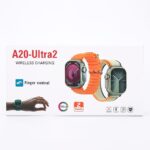 ⁦A20 Ultra 2 Smart Watch – Stylish Design with AMOLED Display, Touch Control & Wireless Charging – Two Different Color Bands (Pink)⁩ - الصورة ⁦2⁩