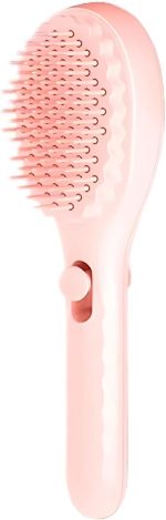 فرشاة شعر تلسكوبية ذاتية التنظيف، مشط قابل للسحب بنقرة واحدة مع وظيفة فك التشابك، فرشاة تدليك فروة الرأس للشعر الرطب والجاف، تزيل العقد لجميع أنواع الشعر (متعددة الألوان)