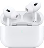 ابل سماعات اذن لاسلكية ايربودز برو (الجيل الثاني) مع شحن USB نوع سي، سماعات بلوتوث بخاصية الغاء الضوضاء اكثر نشاطا، وضع الشفافية، صوت تكيفي، صوت مكاني مخصص، أبيض، داخل الأذن - الصورة 2