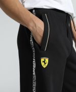⁦PUMA Mens Ferrari Race Sweatpants Black Casual Pants⁩ - الصورة ⁦6⁩