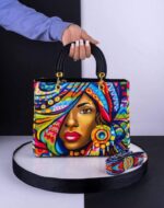 ⁦شنطة كتان اشكال فرعونية⁩ - الصورة ⁦2⁩