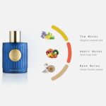 ⁦Khadlaj Azure Velvet, Luxury Perfume, Blue and Gold For Men⁩ - الصورة ⁦3⁩
