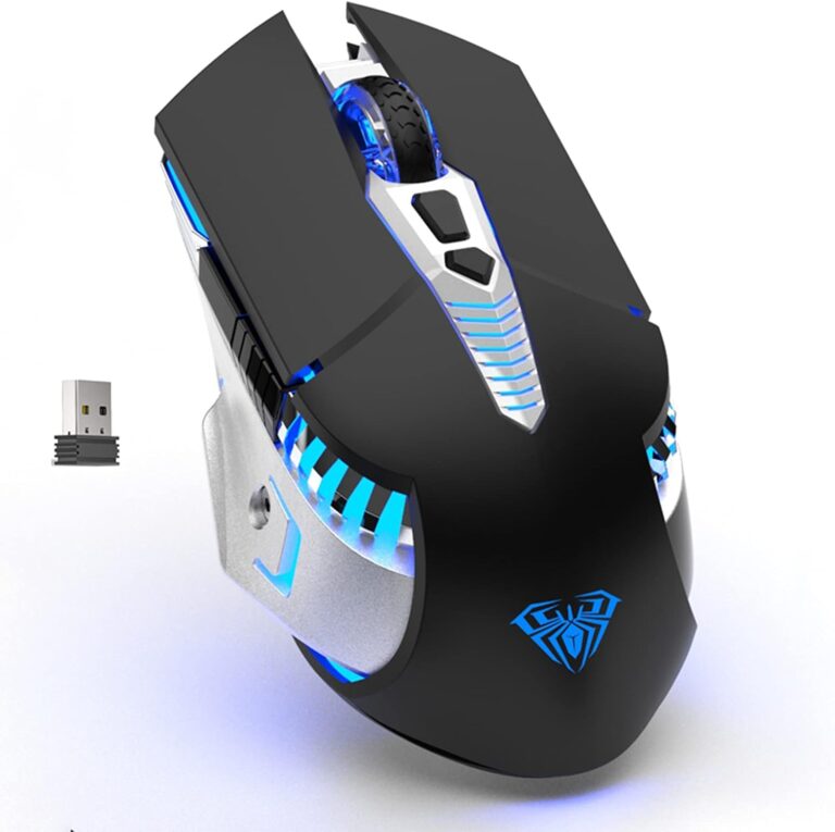 ماوس بلوتوث SC200 قابل لاعادة الشحن من اولا، ماوس العاب لاسلكي LED مع ازرار جانبية، DPI قابل للتعديل متعدد الاجهزة (BT5.0+BT3.0+2.4G) ماوس العاب مكتبية للكمبيوتر وماك واللابتوب والتابلت والجوال، اسود