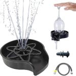Automatic Cup Washer Suitable for Glass Cleaning Kitchen Sink Accessories (Black) 13X14X2.8CM