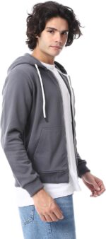 ⁦Andora mens Zipper Closure Hooded Fleeced Sweatshirt (pack of 1)⁩ - الصورة ⁦2⁩