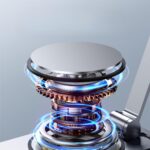 ⁦حامل موبايل قابل للطي من خليط الألومنيوم - حامل تابلت لسطح المكتب قابل للتعديل مع دوران 360 درجة من في لوكس بي ام⁩ - الصورة ⁦4⁩