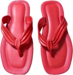 شبشب حريمى أحمر سبع نعل طبي مريح - شبشب خروج ومنزل - شبشب شاطئ شبشب شبشب شبشب أحمر Flip Flops For Women & Girls, Non Slip & Soft Outdoor, indoor & Beach - Medical & Comfortable Leather