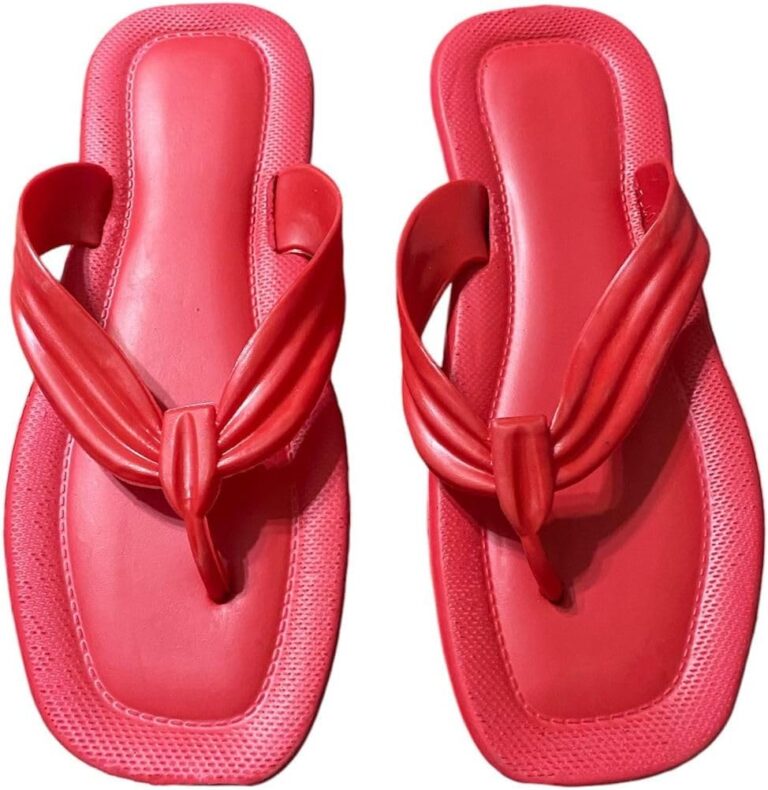 شبشب حريمى أحمر سبع نعل طبي مريح - شبشب خروج ومنزل - شبشب شاطئ شبشب شبشب شبشب أحمر Flip Flops For Women & Girls, Non Slip & Soft Outdoor, indoor & Beach - Medical & Comfortable Leather