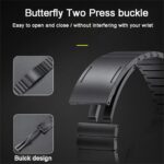 ⁦VeveXiao Titanium Strap Compatible with Huawei Watch GT5/GT4/GT 3/GT 2 Pro 46mm Band, Luxury Titanium Alloy Metal Replacement Bands for Huawei Watch 3/3 Pro Strap (silver)⁩ - الصورة ⁦4⁩