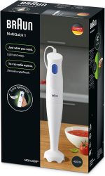 ⁦Braun MQ10.000P MultiQuick 1 Hand Blender - Extra Light Purée Stick with EasyTwist System, 450 Watt, White⁩ - الصورة ⁦7⁩