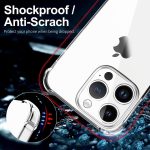 ⁦حافظة حماية متطورة من ميلومون لهاتف ايفون 15 برو ماكس، حماية متطورة من السقوط، ظهر صلب شفاف من البولي كربونات والبولي يوريثين الحراري، 6.7 بوصة (2023) - شفاف كريستالي⁩ - الصورة ⁦6⁩