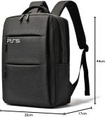 حقيبة ظهر Energy Case® PlayStation 5، متوافقة مع جميع إصدارات وحدة التحكم في ألعاب الفيديو الرقمية Sony PlayStation 5، حقيبة سفر، حقيبة واقية لجهاز PS5، حقيبة متعددة الوظائف، (أسود) - الصورة 9