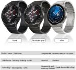⁦VeveXiao Titanium Strap Compatible with Huawei Watch GT5/GT4/GT 3/GT 2 Pro 46mm Band, Luxury Titanium Alloy Metal Replacement Bands for Huawei Watch 3/3 Pro Strap (silver)⁩ - الصورة ⁦7⁩