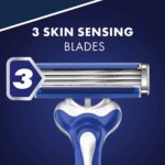 ⁦ماكينة حلاقة بلو 3 للاستعمال مرة واحدة مع جل مريح من جيليت - 3 شفرات حلاقة⁩ - الصورة ⁦3⁩