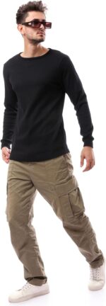 ⁦Andora Mens Pique Pattern Slip On Sweatshirt⁩ - الصورة ⁦5⁩