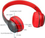 Wireless Bluetooth Earphone P47 with Mic for Laptop, Mobile Phone, PC, Over Ear Stereo Music Headset, Deep Bass,Soft-Earpads, Headset For Gaming, with SD Memory Card Support & FM & AUX & Micro (Black) - الصورة 8