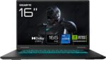 جيجابايت نوت بوك للالعاب A16 CWH بشاشة 16 انش FHD 165Hz IPS 16:10، انتل كور i7-13620H، انفيديا جيفورس RTX 5050، 1TB SSD، 16GB DDR5 RAM، دولبي اتموس، فري دوس، CTHI3TR894SD