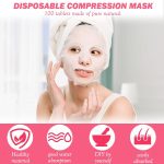 قناع وجه مضغوط 100 قطعة ورق عناية بالبشرة للاستعمال مرة واحدة وصنع ماسك الوجه بنفسك من قطن طبيعي ملفوف لنوع البشرة حساسة جراجرا - الصورة 2