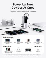 ⁦شاحن باور بانك زولو من انكر (25 ألف مللي امبير 165 واط، USB نوع C مدمج وكابل قابل للسحب) شاحن محمول عالي السرعة 1 USB-C، 1 USB نوع A، حزمة بطارية لآيفون 16/15/15 برو/15 برو ماكس/ماك بوك (متضمن جراب)⁩ - الصورة ⁦3⁩