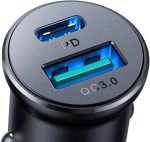 ⁦شاحن للسيارة صغير بقدرة 30 وات بمنفذين (توصيل الطاقة PD وUSB) من جوي رووم، أسود، JR-CCN05⁩ - الصورة ⁦3⁩