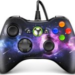 وحدة تحكم سلكية للكمبيوتر Xbox 360 من اتشيليز، وحدة تحكم العاب للكمبيوتر ستيم واكس بوكس 360 مع اهتزاز مزدوج متوافقة مع Xbox 360 سليم والكمبيوتر بنظام ويندوز 7 و8 و10 و11