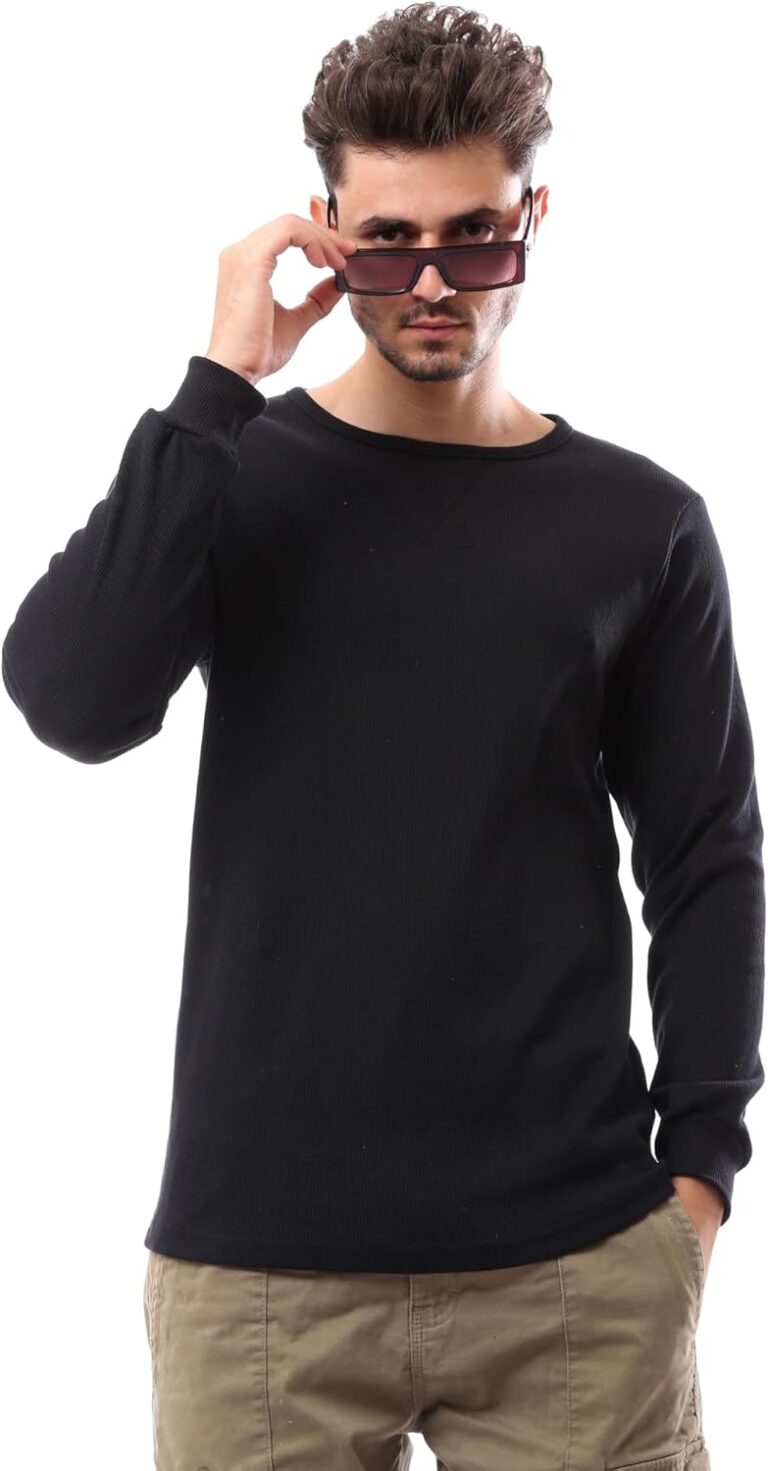 Andora Mens Pique Pattern Slip On Sweatshirt