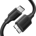 كابل قرص صلب USB C من يوجرين مايكرو B إلى نوع متوافق مع 3.0 خارجي محمول وهارد SSD وHDD مثل دبليو دي ماي باسبورت وسيجيت اكسبانشن/باك اب بلاس وتوشيبا كانفيو وماكستور وسامسونج M3 1 متر