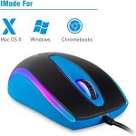 ماوس سلكي 1200 نقطة لكل بوصة من كولر بلس، ضوء قوس قزح، ماوس كمبيوتر USB للأطفال/المدرسة/المكتب/المنزل/ماوس الألعاب، متوافق مع ويندوز للكمبيوتر واللابتوب والكمبيوتر المكتبي وماك بوك (رمادي) - الصورة 2