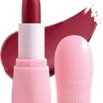 Monaya Bourjova Matte Lipstick - Bold, Smudge-Proof, Long-Lasting Matte Finish, Highly Pigmented (L112#)