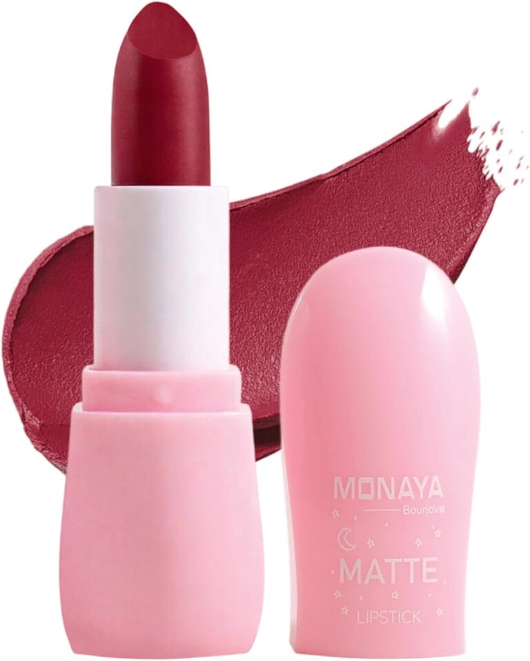 Monaya Bourjova Matte Lipstick - Bold, Smudge-Proof, Long-Lasting Matte Finish, Highly Pigmented (L112#)