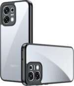 جراب حماية من ليمكسي لموبايل اوبو A6 برو 5G مع حماية مضادة للبصمات والسقوط من السيليكون المرن غير القابل للانزلاق + جراب حماية شفاف من الاكريليك