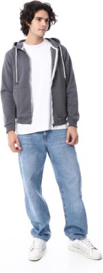 ⁦Andora mens Zipper Closure Hooded Fleeced Sweatshirt (pack of 1)⁩ - الصورة ⁦6⁩