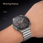 ⁦VeveXiao Titanium Strap Compatible with Huawei Watch GT5/GT4/GT 3/GT 2 Pro 46mm Band, Luxury Titanium Alloy Metal Replacement Bands for Huawei Watch 3/3 Pro Strap (silver)⁩ - الصورة ⁦6⁩