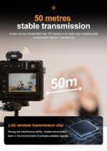 ⁦LENSGO 528C Dual Wireless Microphone System – Camera & USB-C Compatible – Noise Reduction, Real-Time Monitoring, Plug & Play⁩ - الصورة ⁦4⁩