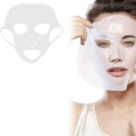 غطاء قناع وجه من السيليكون قابل لإعادة الاستخدام تجميل مرطب للتجميل والعلاجات التجميلية .