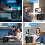 NTMY Personal Air Cooler, Portable Air Conditioner Fan, Mini Evaporative Cooler with 7 Colors LED Light, 1/2/3 H Timer, 3 Wind Speeds and 3 Spray Modes for Your Desk, Nightstand, or Coffee Table - الصورة 6