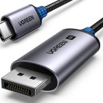 UGREEN USB C to DisplayPort 1.4 Cable 8K@60Hz 4K@240Hz Thunderbolt 4/3 to DisplayPort Cord USB C to DP 1.4 32.4Gbps Braided Compatible iPhone 15, MacBook Pro/Air, iPad, Mac Mini, Galaxy, XPS 17, 10FT
