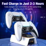 ⁦شاحن وحدة تحكم Playstation 5، قاعدة شحن لوحدة تحكم Playstation 5 من دوبي⁩ - الصورة ⁦4⁩