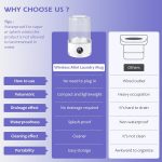 ⁦Underwear Washing Machine, Portable Mini Washing Machine, Rechargeable, Compact Washing Machine for Apartment, for Underwear, Socks, Motorhome Travel⁩ - الصورة ⁦4⁩