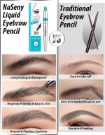 ⁦قلم تحديد الحواجب للحصول على حواجب مايكرو بليدينج، قلم تاتو بـ 4 نقاط لحواجب طبيعية بخطوط دقيقة وممتلئة، مقاوم للمياه يدوم طويلا لمحبي الجمال (بني فاتح)⁩ - الصورة ⁦5⁩