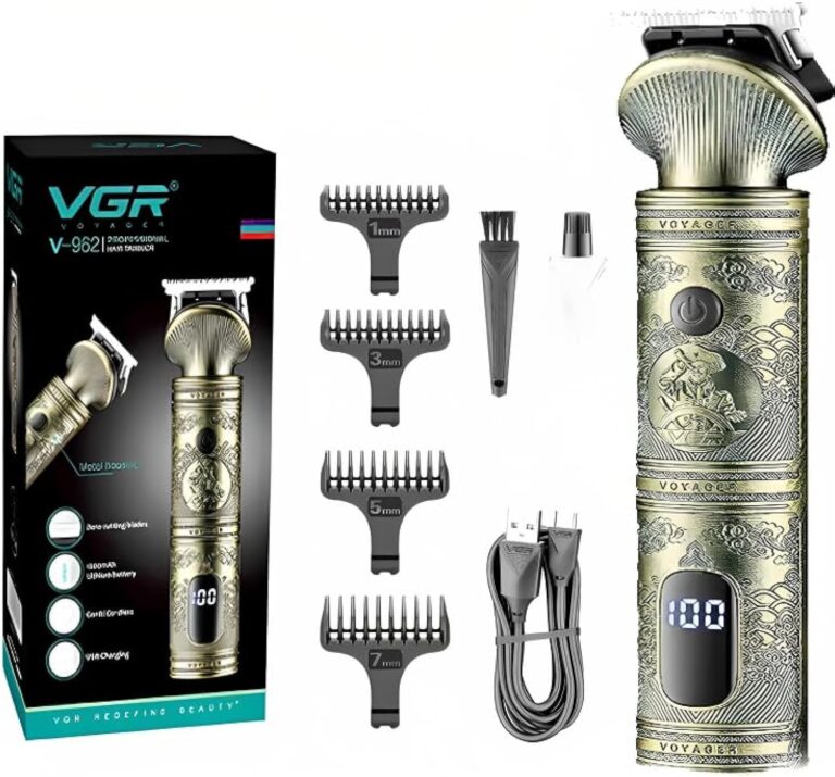 في جي ار ماكينة حلاقة الشعر V-962 قابلة لإعادة الشحن - ماكينة حلاقة وتشذيب اللحية