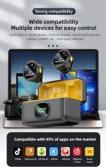 General GM34 Combo Wireless Lavalier Microphone with Noise Reduction, Silent & Reverb Modes – 50m Range, 8H Battery, Type-C/Lightning Receiver – for Vlogs, Interviews, Online Streaming - الصورة 5
