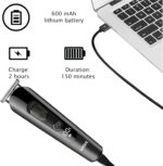 ⁦ماكينة حلاقة لازالة وتشذيب شعر الانف والجسم والشارب والاذن والحية، قابلة لاعادة الشحن بمنفذ USB وشاشة ال اي دي للرجال من في جي ار، في-175⁩ - الصورة ⁦5⁩