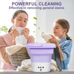 ⁦غسالة محمولة من هلكنبي، غسالة صغيرة 6.5 لتر، غسالة ومجفف، غسالة قابلة للطي للشقق والسكن الجامعي والتخييم والسيارات الترفيهية والسفر⁩ - الصورة ⁦7⁩