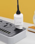 ⁦شاحن من جي باور بتقنية USB، متوافق مع آيفون 14/13 وسامسونج جالاكسي وجوجل بكسل وآيباد، بمنفذين⁩ - الصورة ⁦5⁩