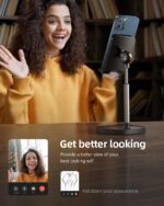 ⁦حامل موبايل قابل للتعديل للمكتب من ليسين، ملحقات مكتب الكمبيوتر لموبايل آيفون 16 ومستلزمات المطبخ للنساء يناسب جميع الموبايلات وسويتش وكيندل واي باد والتابلت مقاس 4-10 بوصة⁩ - الصورة ⁦7⁩