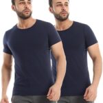 تيشرت بتصميم عصري بقصة كلاسيك بنصف كم للرجال من ريد كوتون، (قطعتان في العبوة)
