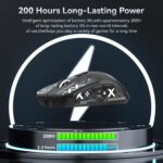 ⁦ماوس ألعاب X6 لاسلكي خفيف الوزن مع شريط لاصق مضاد للانزلاق، تصميم ذاتي الالتصاق بمقابض جانبية محسنة، ملصقات ووسادات/معجون مضادة للتعرق قابلة للتعديل من اتاك شارك (أسود)⁩ - الصورة ⁦6⁩